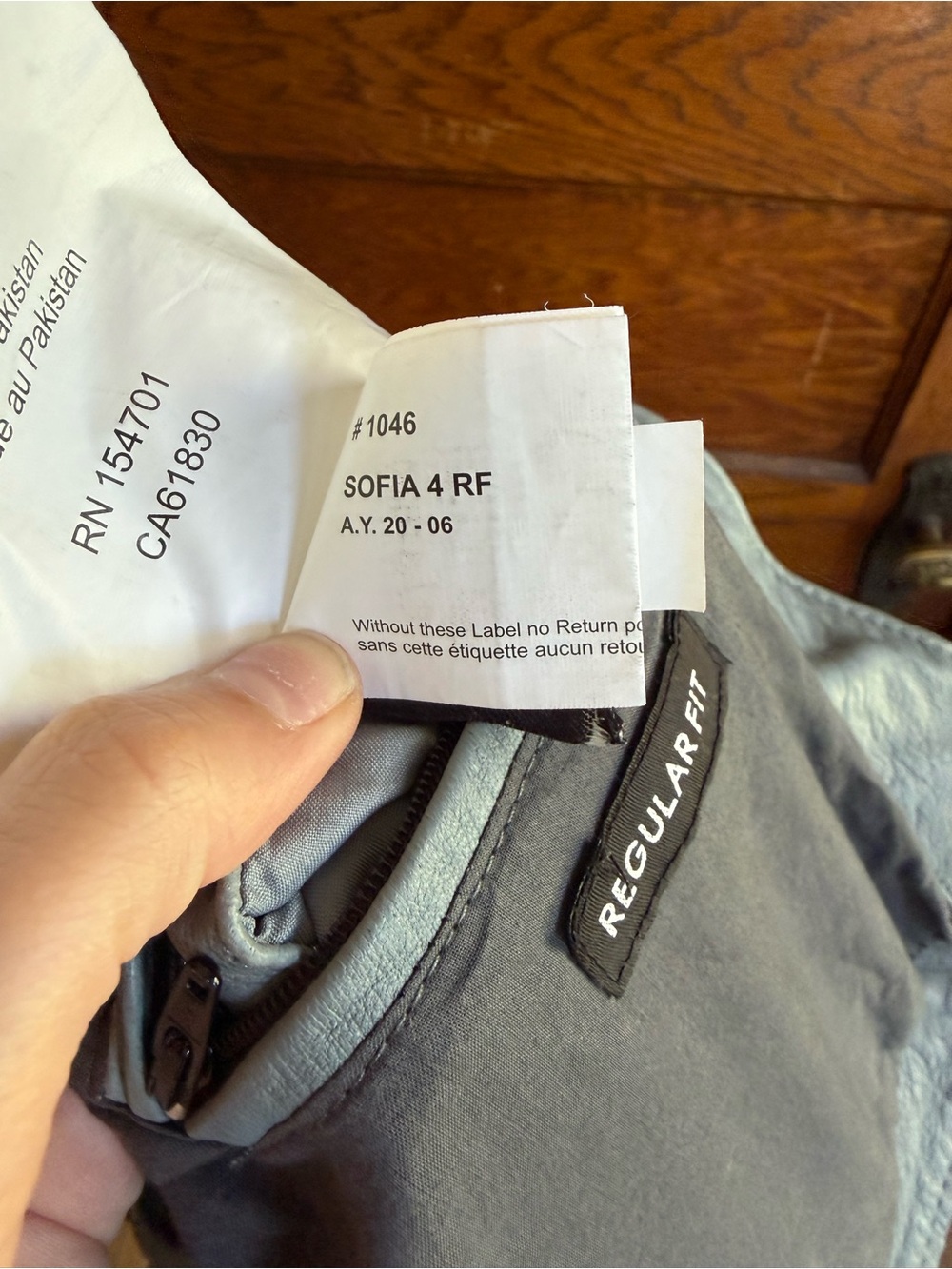 MAURITIUS 100% Lamb Leather Zip Up Moto Jacket Fitted Chic Light Blue Grey US 6 - Picture 12 of 13